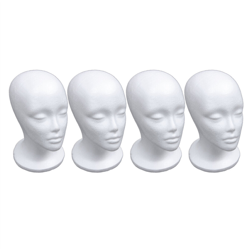 10X Female Foam Mannequin Head Model Hat Wig Display Stand Rack White