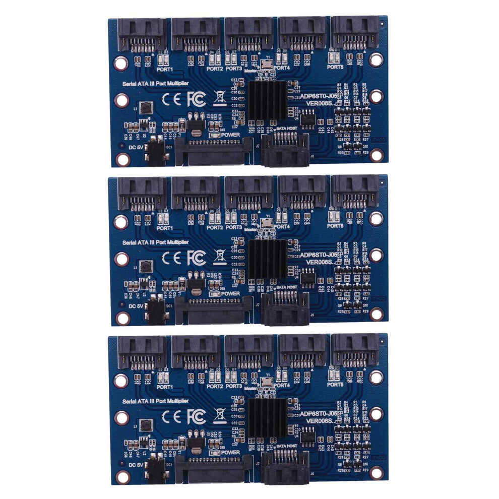 3X Controller Card Motherboard Sata Expansion Card 1 To 5 Port Sata3.0 6Gbps Multiplier Sata Port Riser Card Adapter 4761833223122