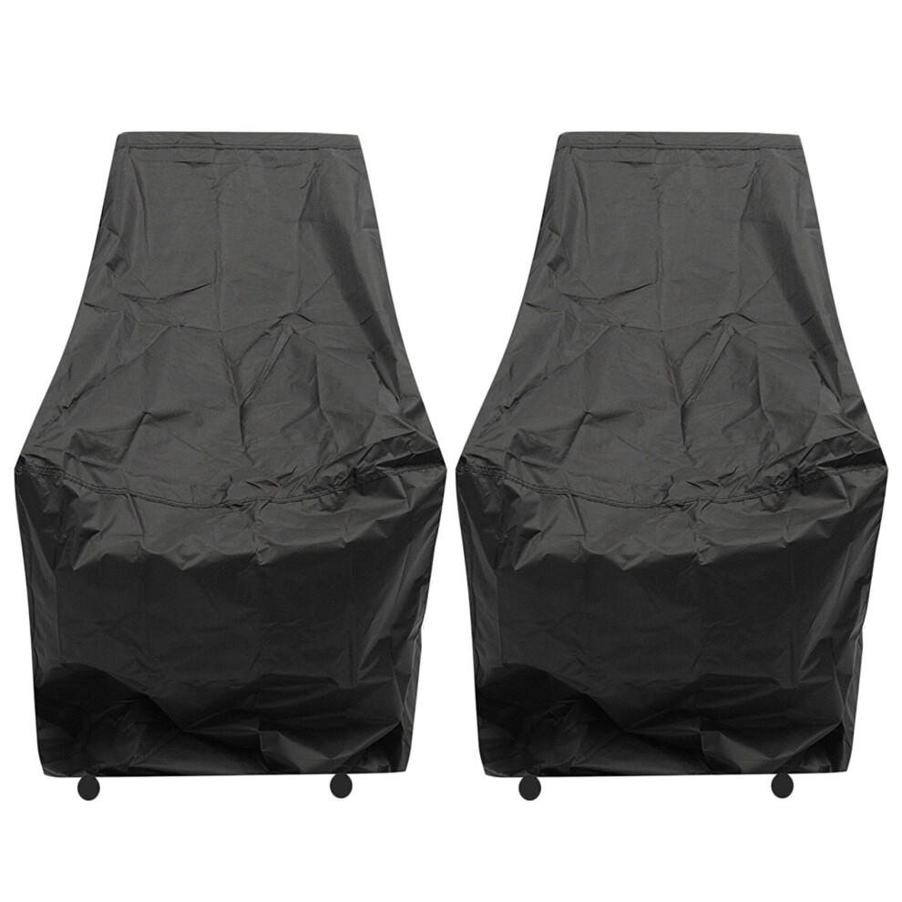 Tlily 2X Waterproof Chair Cover Outdoor High Back Patio Stacking Furniture Protection