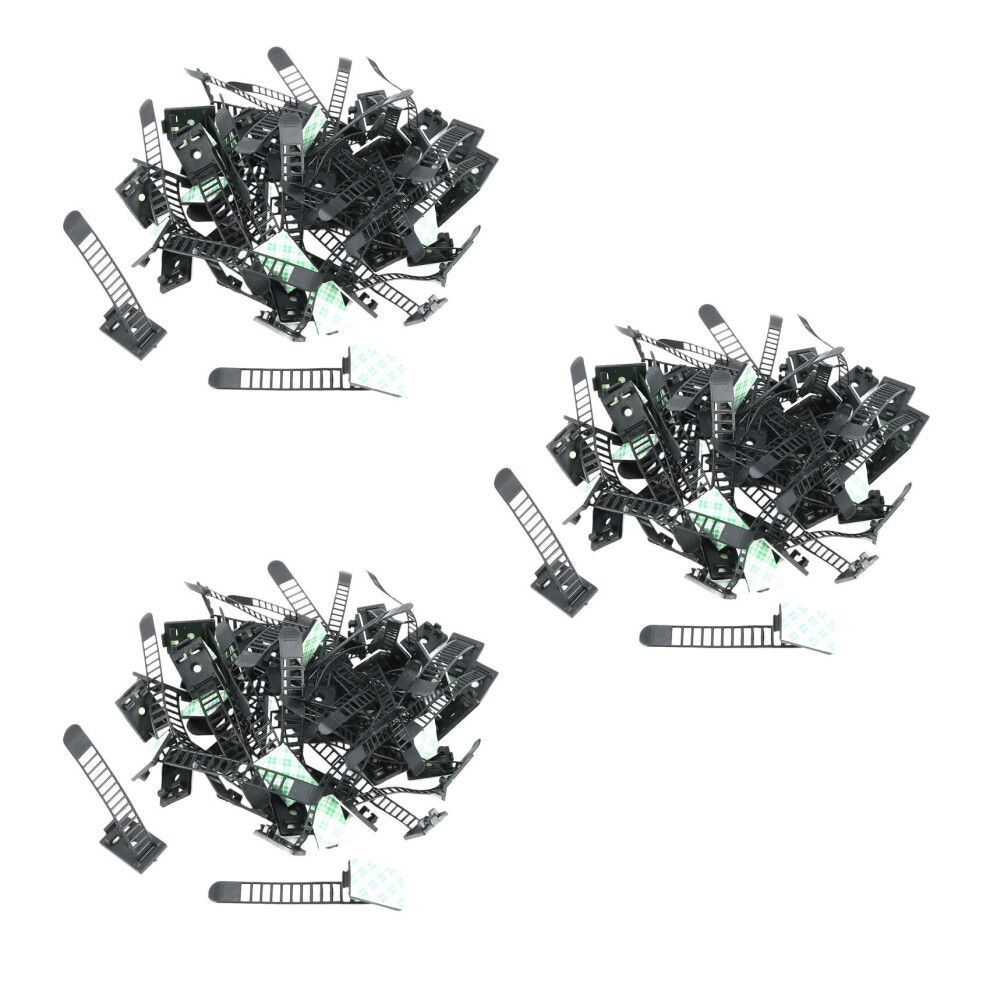 150Pcs 2 Sizes Adjustable Self-Adhesive Nylon Cable Straps Cord Clamp For Wire Management, And Small 4761833217879
