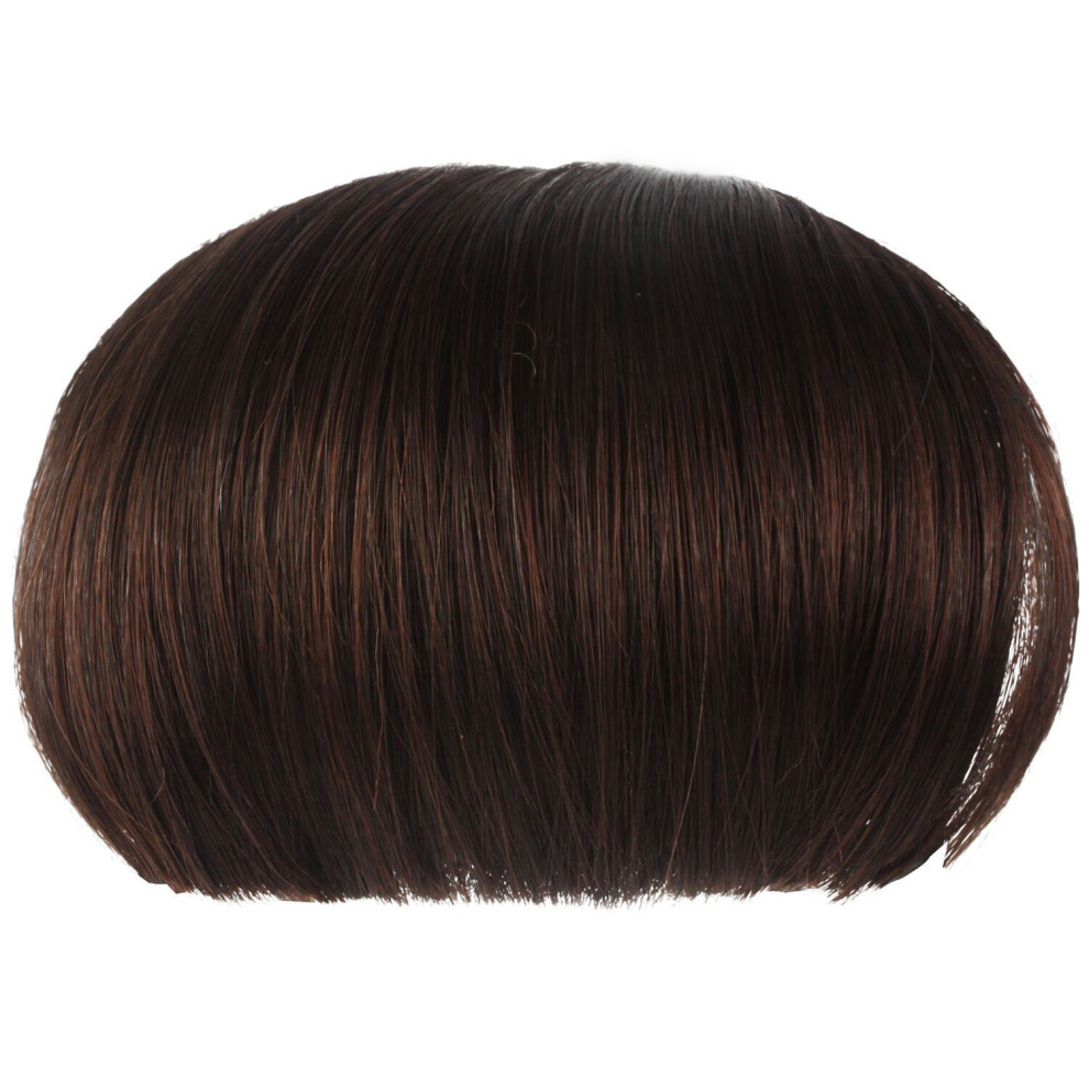 Tlily Straight Bangs Extensions Fringe Wig (Dark Brown)