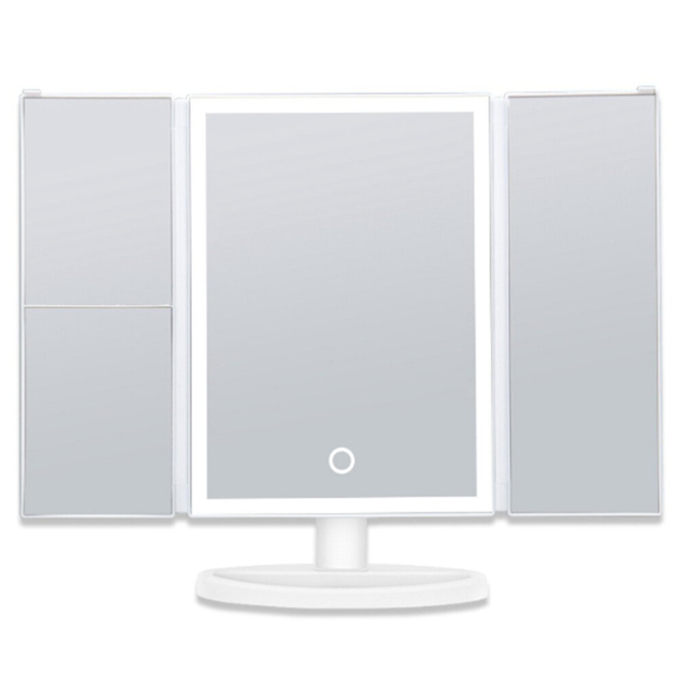 Tlily Light Ing Vanity Mirror With 38Leds, 1X 2X 3X Magnification, Contact Control, Portable Cosmetic Ed