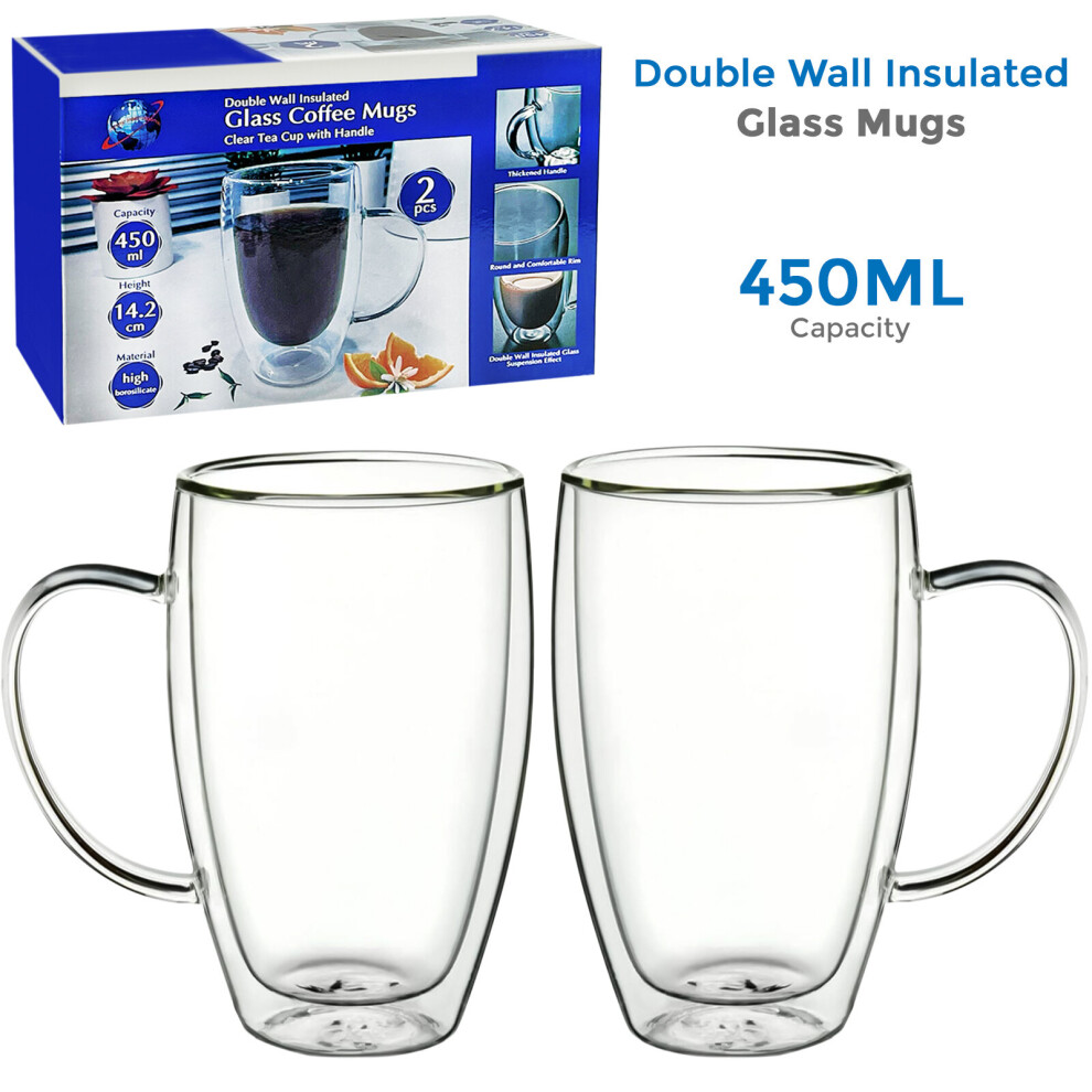 Double Walled Insulated Glasses Thermal Coffee Glass Mug Tea Latte Espresso