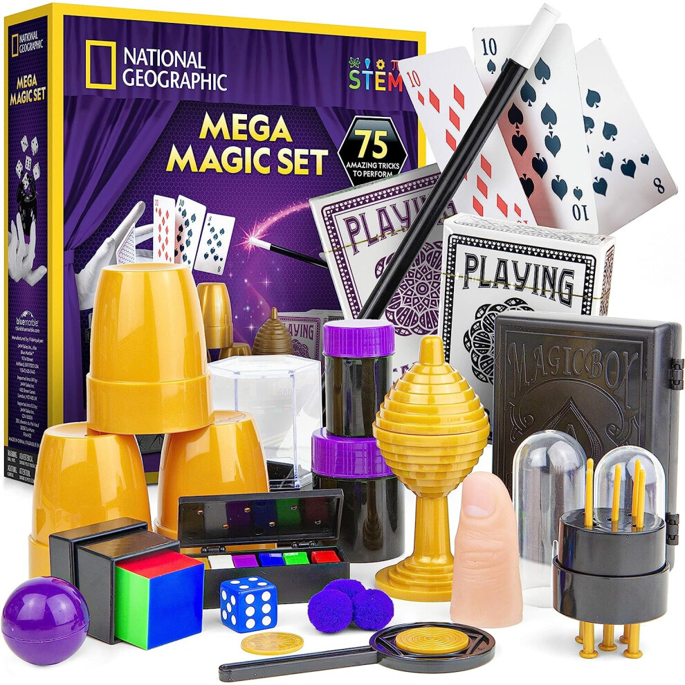 National Geographic Mega Magic Set - More Than 75 Magic Tricks For Kids To Perform With Step-By-Step Video Instructions