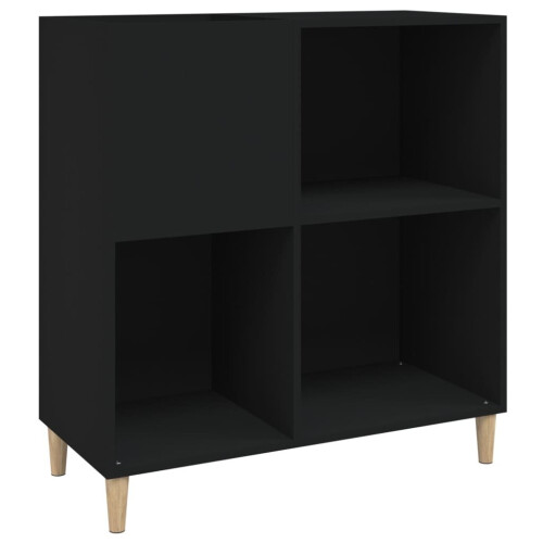 VidaXL (black) vidaXL Record Cabinet Record Player Stand Sideboard Engineered Wood 1