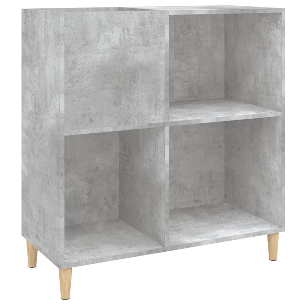 Vidaxl (Concrete Grey) Record Cabinet Record Player Stand Sideboard Engineered Wood