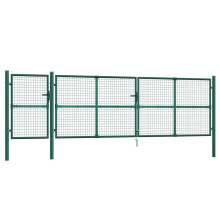 vidaXL Maschen-Gartentor Grün 500x125 cm Verzinkter Stahl