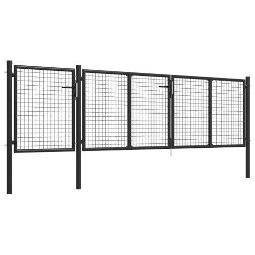 VidaXL vidaXL Gartentor aus Stahl 400 x 75 cm Anthrazit 1