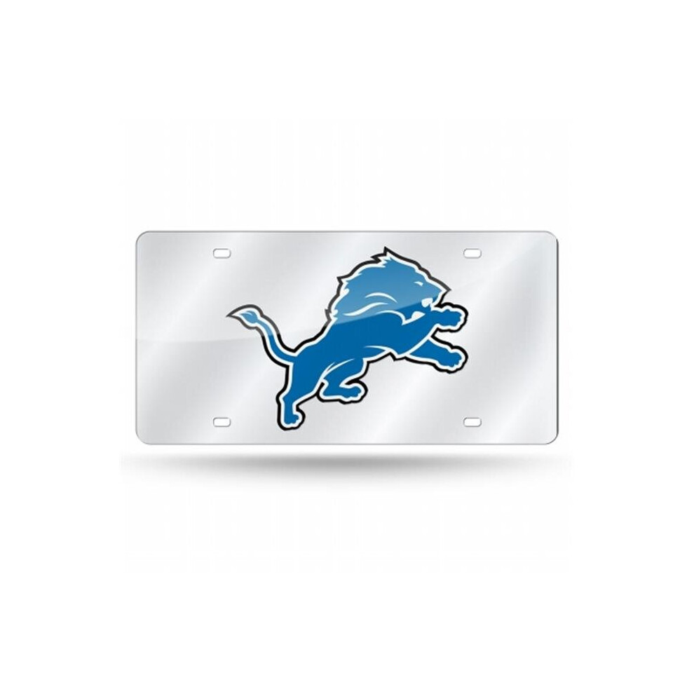 Rico Industries Ric-Lzs2401 Detroit Lions Nfl Laser Cut License Plate Cover Silver 094746301668