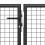 VidaXL vidaXL Gartentor aus Stahl 400 x 75 cm Anthrazit 3