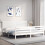 VidaXL (white, 200 x 200 cm) vidaXL Bed Frame Bed Base with Headboard Honey Brown Small Double Solid Wood 3