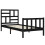 VidaXL (black, 75 x 190 cm) vidaXL Bed Frame Bed Base Platform Bed with Headboard Black Single Solid Wood 5