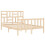 VidaXL (brown, 140 x 200 cm) vidaXL Bed Frame Bed Base Platform Bed with Headboard Black Single Solid Wood 5