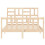 VidaXL (brown, 140 x 200 cm) vidaXL Bed Frame Bed Base Platform Bed with Headboard Black Single Solid Wood 6