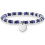 Thomas Sabo Thomas Sabo Silver Disc Blue Black White Stone Bracelet LBA0023-829-7 1