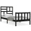 VidaXL (black, 75 x 190 cm) vidaXL Bed Frame Bed Base Platform Bed with Headboard Black Single Solid Wood 2