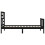 VidaXL (black, 75 x 190 cm) vidaXL Bed Frame Bed Base Platform Bed with Headboard Black Single Solid Wood 7