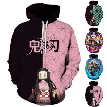 (XL, Pink) Demon Slayer 3D Graphic Printed Hoodie Sweatshirt Cosplay Hoodies Pullover Novelty Unisex Hoody Tops