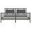 VidaXL (grey, 200 x 200 cm) vidaXL Bed Frame Bed Base Platform Bed with Headboard Black Single Solid Wood 6