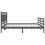 VidaXL (grey, 200 x 200 cm) vidaXL Bed Frame Bed Base Platform Bed with Headboard Black Single Solid Wood 7