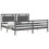 VidaXL (grey, 200 x 200 cm) vidaXL Bed Frame Bed Base Platform Bed with Headboard Black Single Solid Wood 3