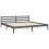 VidaXL (grey, 200 x 200 cm) vidaXL Bed Frame Bed Base Platform Bed with Headboard Black Single Solid Wood 8