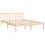 VidaXL (brown, 140 x 200 cm) vidaXL Bed Frame Bed Base Platform Bed with Headboard Black Single Solid Wood 9