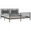 VidaXL (grey, 200 x 200 cm) vidaXL Bed Frame Bed Base Platform Bed with Headboard Black Single Solid Wood 5