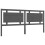 VidaXL (grey, 200 x 200 cm) vidaXL Bed Frame Bed Base Platform Bed with Headboard Black Single Solid Wood 10