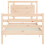 VidaXL (brown, 100 x 200 cm) vidaXL Bed Frame Bed Base Platform Bed with Headboard Black Single Solid Wood 6