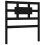 VidaXL (black, 75 x 190 cm) vidaXL Bed Frame Bed Base Platform Bed with Headboard Black Single Solid Wood 9