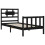 VidaXL (black, 75 x 190 cm) vidaXL Bed Frame Bed Base Platform Bed with Headboard Black Single Solid Wood 5