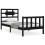 VidaXL (black, 75 x 190 cm) vidaXL Bed Frame Bed Base Platform Bed with Headboard Black Single Solid Wood 1