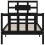 VidaXL (black, 75 x 190 cm) vidaXL Bed Frame Bed Base Platform Bed with Headboard Black Single Solid Wood 6