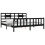 VidaXL (black, 200 x 200 cm) vidaXL Bed Frame Bed Base Platform Bed with Headboard Black Single Solid Wood 3