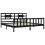 VidaXL (black, 200 x 200 cm) vidaXL Bed Frame Bed Base Platform Bed with Headboard Black Single Solid Wood 5