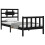 VidaXL (black, 75 x 190 cm) vidaXL Bed Frame Bed Base Platform Bed with Headboard Black Single Solid Wood 3