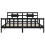 VidaXL (black, 200 x 200 cm) vidaXL Bed Frame Bed Base Platform Bed with Headboard Black Single Solid Wood 6