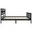 VidaXL (black, 200 x 200 cm) vidaXL Bed Frame Bed Base Platform Bed with Headboard Black Single Solid Wood 7