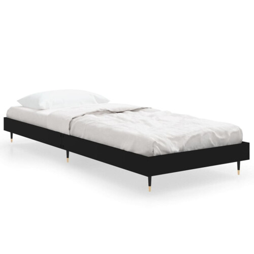 VidaXL (black, 75 x 190 cm) vidaXL Bed Frame Bedroom Platform Bed Frame Bedstead Bed Base Engineered Wood