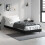 VidaXL (black, 75 x 190 cm) vidaXL Bed Frame Bedroom Platform Bed Frame Bedstead Bed Base Engineered Wood 3