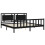 VidaXL (black, 200 x 200 cm) vidaXL Bed Frame Bed Base Platform Bed with Headboard King Size Solid Wood 5