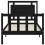 VidaXL (black, 75 x 190 cm) vidaXL Bed Frame Bed Base Platform Bed with Headboard King Size Solid Wood 6