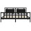 VidaXL (black, 200 x 200 cm) vidaXL Bed Frame Bed Base Platform Bed with Headboard King Size Solid Wood 6