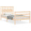 VidaXL (brown, 100 x 200 cm) vidaXL Bed Frame Bed Base Platform Bed with Headboard Black Single Solid Wood 2
