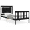 VidaXL (black, 75 x 190 cm) vidaXL Bed Frame Bed Base Platform Bed with Headboard King Size Solid Wood 2