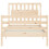 VidaXL (brown, 100 x 200 cm) vidaXL Bed Frame Bed Base Platform Bed with Headboard Black Single Solid Wood 7