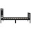 VidaXL (black, 75 x 190 cm) vidaXL Bed Frame Bed Base Platform Bed with Headboard King Size Solid Wood 7