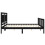 VidaXL (black, 200 x 200 cm) vidaXL Bed Frame Bed Base Platform Bed with Headboard King Size Solid Wood 7