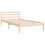 VidaXL (brown, 100 x 200 cm) vidaXL Bed Frame Bed Base Platform Bed with Headboard Black Single Solid Wood 8